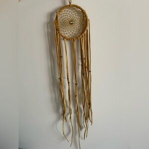 Vintage Leather Handcrafted Dreamcatcher with turquoise Bead